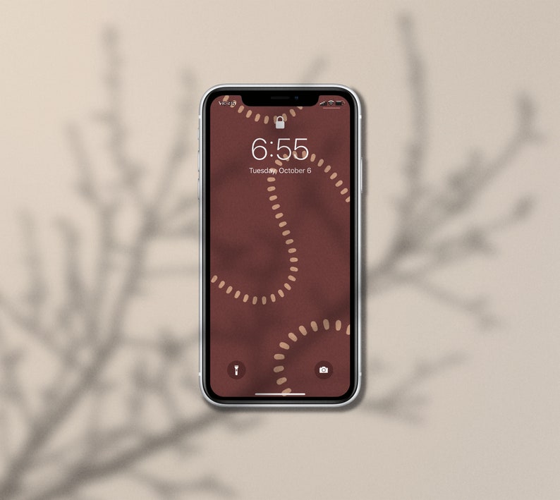 10 höstbakgrundsbilder paket iPhone Boho Neutral Minimal Estetisk Låsskärm Hemskärm iOS14 Skärmsläckare bild 3
