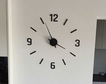 Wandklok van acryl met prachtig uurwerk, wanddecoratie, woondecoratie, wandklok