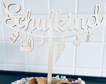 Gorgeous school kid caketopper perfect as a stand up/back to school sign.