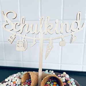Gorgeous school kid caketopper perfect as a stand up/back to school sign.