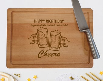 Birthday cutting board / grill board with name engraving / High quality crafted cutting board for any (s) occasion, Personalizable