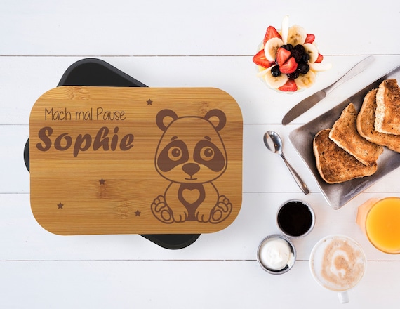 Snack box for kids/personalized with animal characters/bread box for school/lunch box for on the go/back to school gift idea