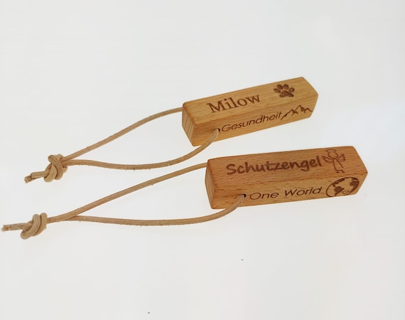 Wooden Keychain | Personalisable | solid oak | with individual engraving | Gift for him and her