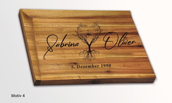 Acacia grill board with name engraving / High quality crafted cutting board for each (n) Grillmeister (in), Personalizable