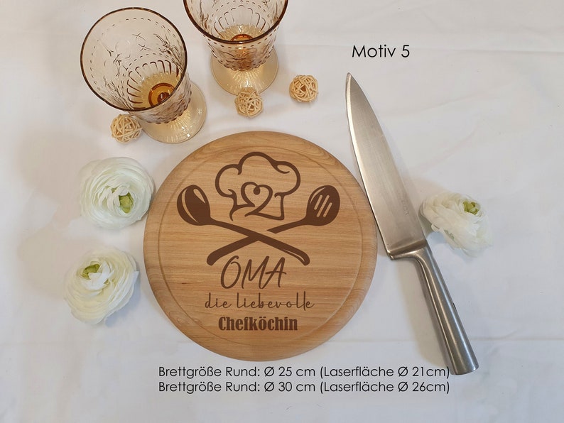 Fathers day vesper plate, wooden plate, pizza plate, breakfast board, steak plate with juice groove with personalisation. Many motifs... Motiv 5