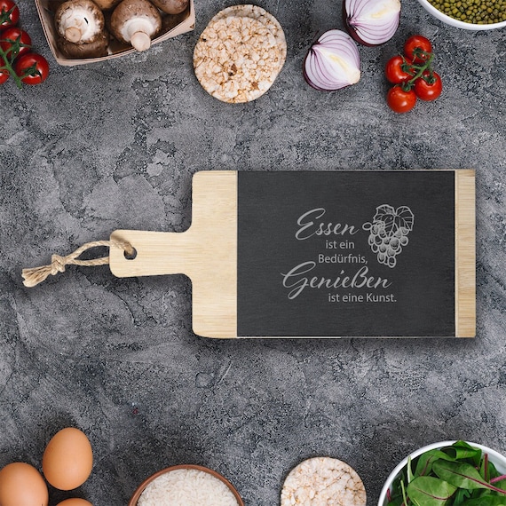 Slate serving board with personalization/serving/kitchen/gift/moving