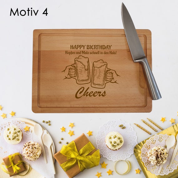 Birthday cutting board / grill board with name engraving / High quality crafted cutting board for any (s) occasion, Personalizable