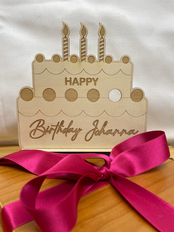 Personalizable card made of wood for any event such as Mother's Day, Father's Day, birthday - card to put up - choose from many motifs