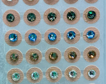 Metalen element Swarovski-kristaloorpellet