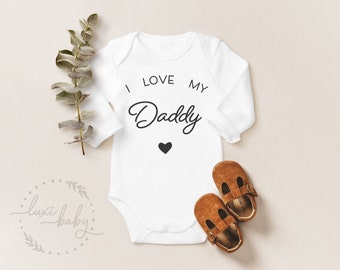 Body bébé papa "J'aime mon papa", Body bébé cadeau papa