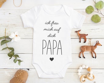 Babybody Baby Body PAPA "Ich freu mich auf dich", Papa Geschenk zur Geburt