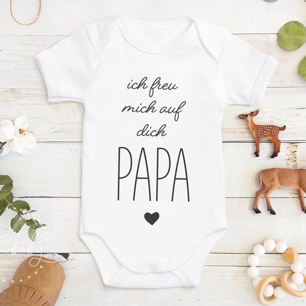 Babybody Baby Body PAPA "Ich freu mich auf dich", Papa Geschenk zur Geburt