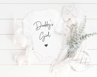 Baby body Papa, Daddys Girl, Papa gift for the birth or as a pregnancy announcement of a girl