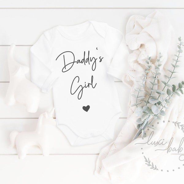 Babybody Papa, Daddys Girl, Papa Geschenk zur Geburt oder als Schwangerschaftsankündigung von einem Mädchen