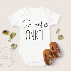 Baby Body ONKEL, Babybody Onkel, Du wirst Onkel, Babygeschenk, Geburt, Schwangerschaft verkünden, Kurzarm & Langarm, auch als Bügelbild
