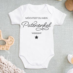 Babybody Baby Body Taufe Möchtest du meine Patentante werden, Patentante fragen, Patenonkel fragen, Süßes Geschenk für Paten zdjęcie 3