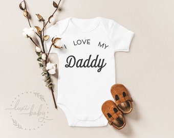 Babybody PAPA "I love my Daddy", Baby Body für Papa im Retro Look, Papa Geschenk Geburt