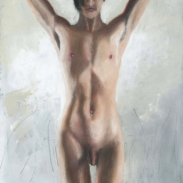 Male Nude Painting by SHYeomans