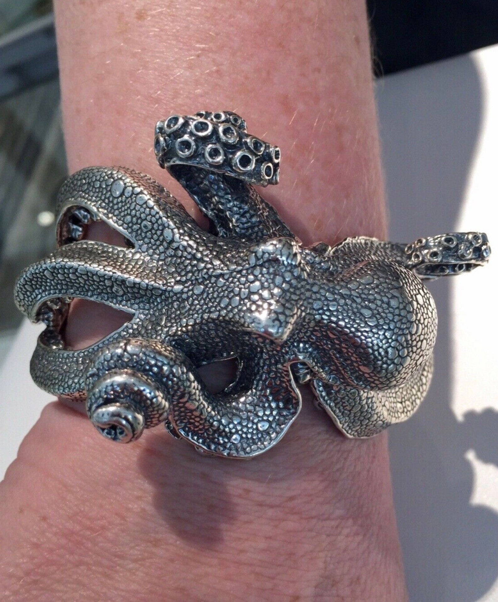 Octopus Bracelet Sterling Silver Etsy