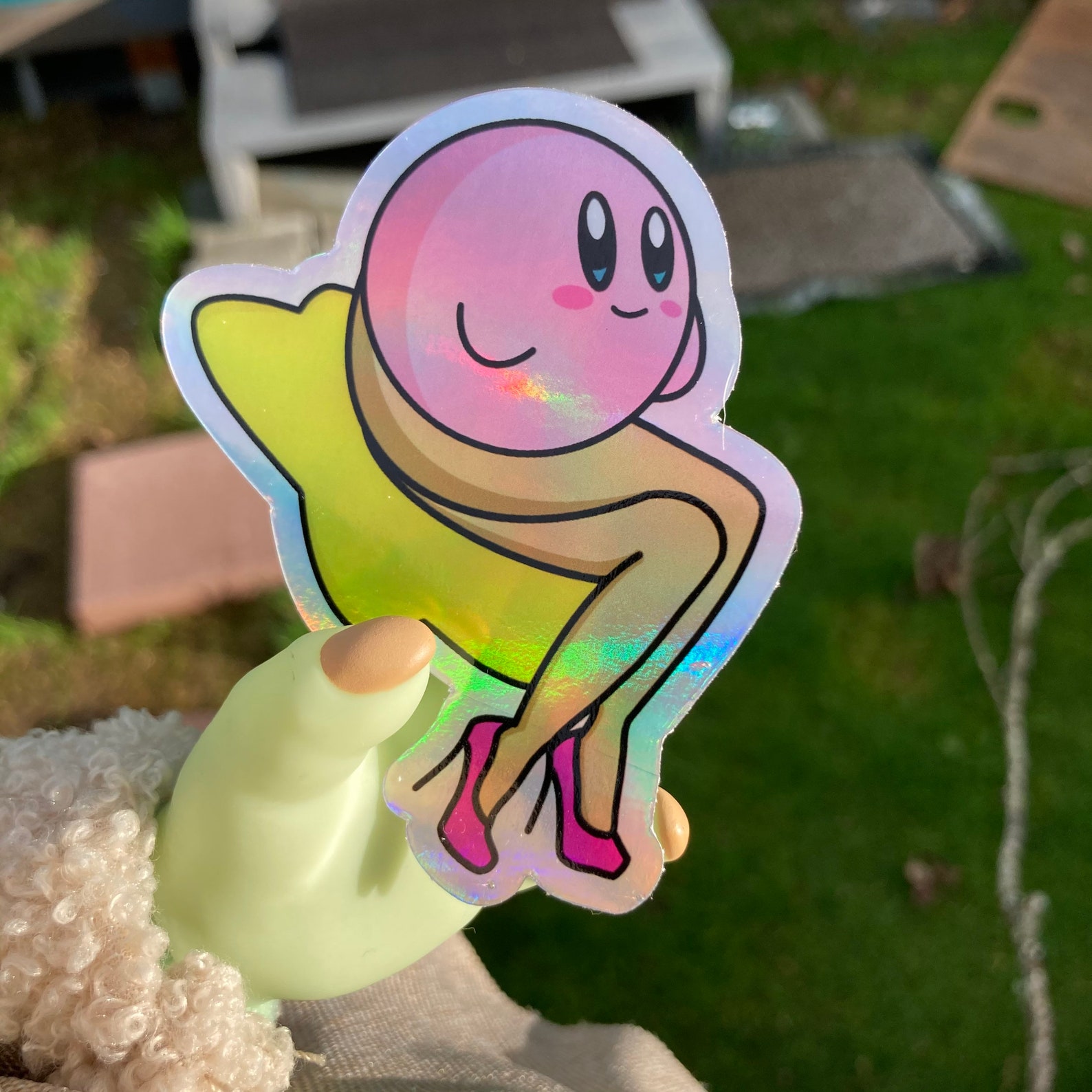 Sexy Legs Kirby HOLOGRAPHIC VINYL STICKERS Etsy