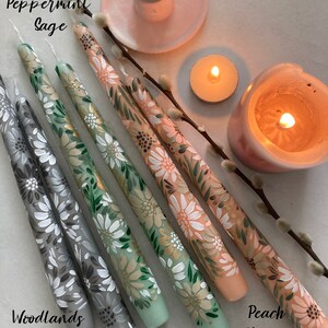 Byhollie Floral Taper Candles Pack of 2 image 2