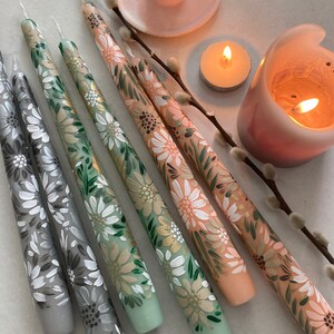 Byhollie Floral Taper Candles Pack of 2 image 4