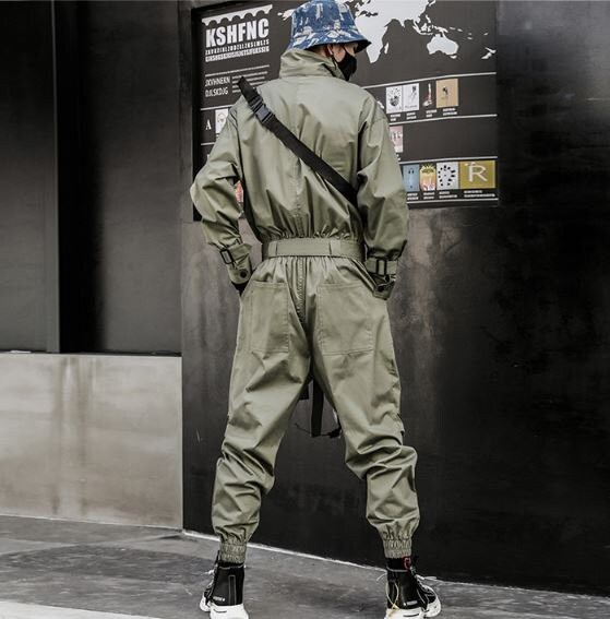 Techwear Black Jumpsuit - Etsy Norway