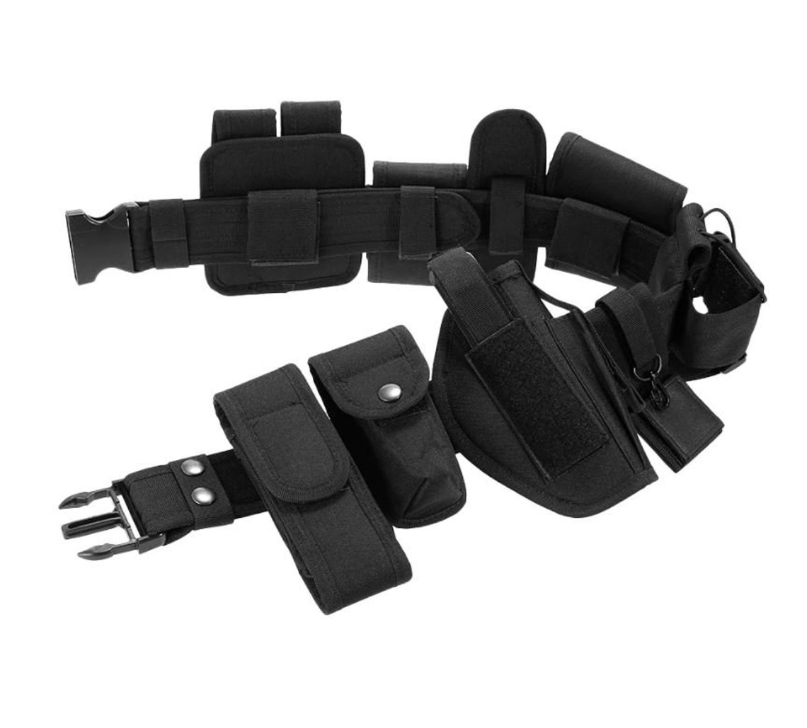 Techwear Tactical Belt Utility Belt With Pouches Etsy