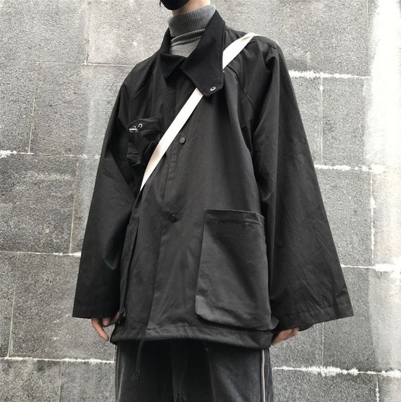 Solid Black Techwear Jacket