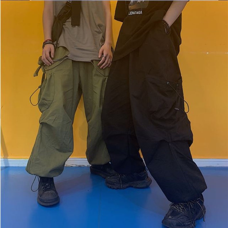 baggy drawstring cargo pants