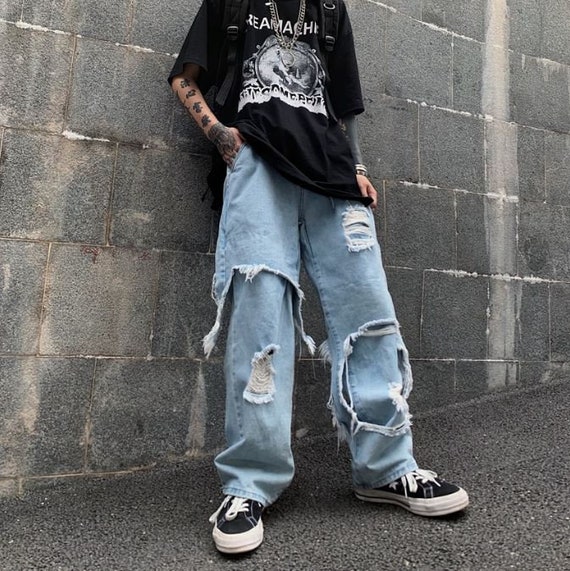 baggy ripped jeans