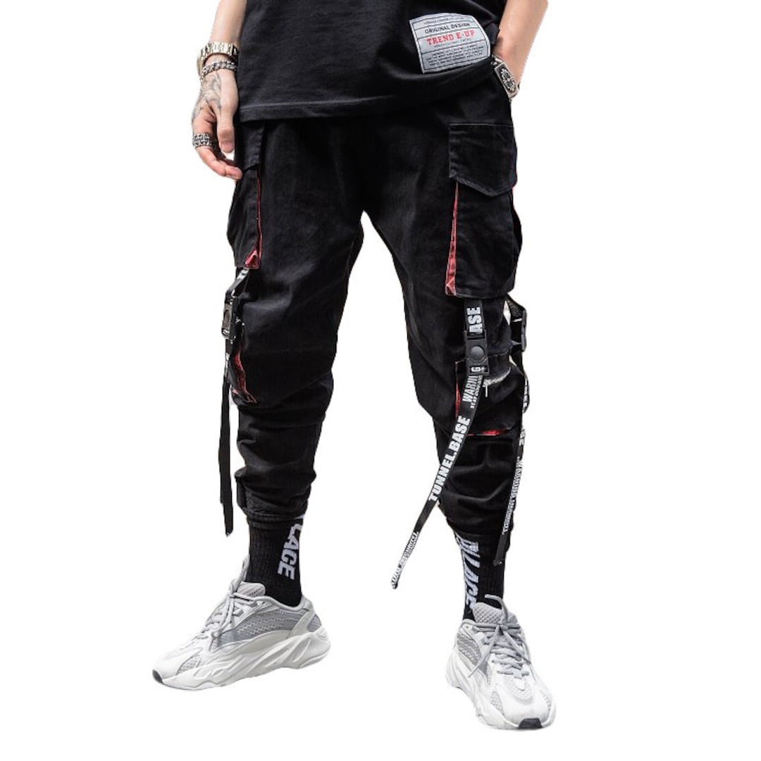 Black Techwear Cargo Pants - Etsy