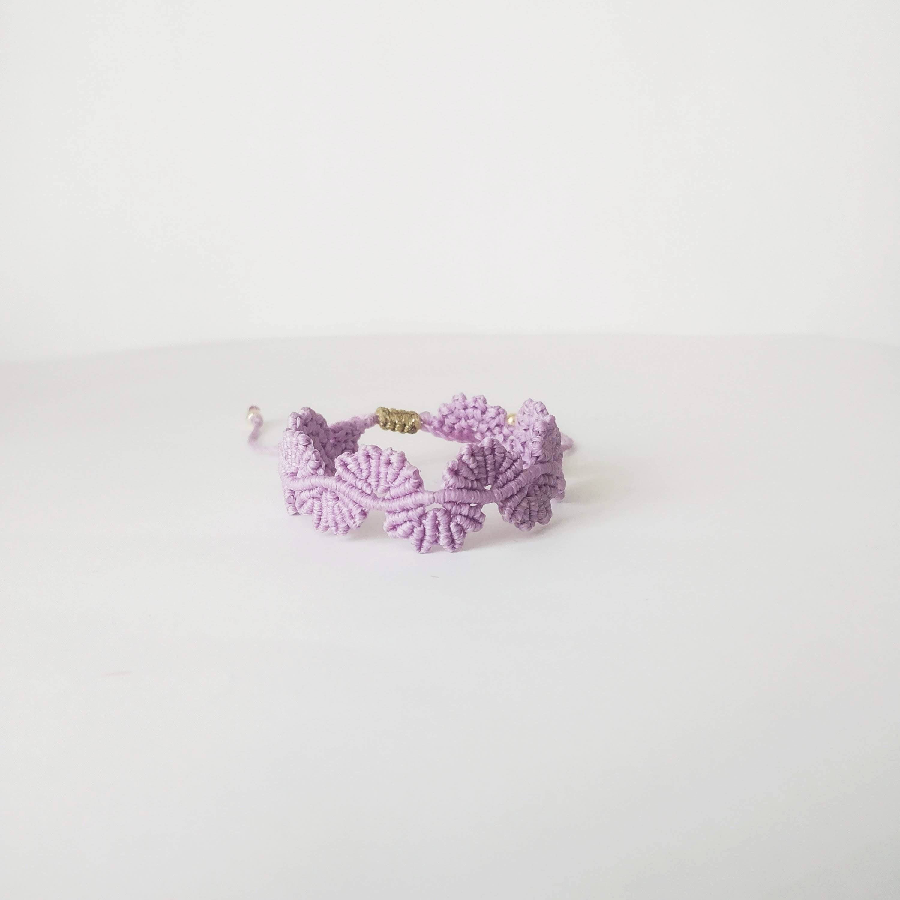 Macrame Flower Bracelet Etsy