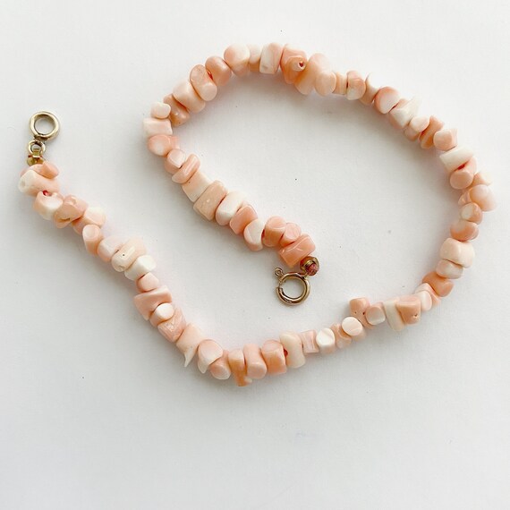 Genuine Angel Skin Coral Bracelet with 14K Solid … - image 4