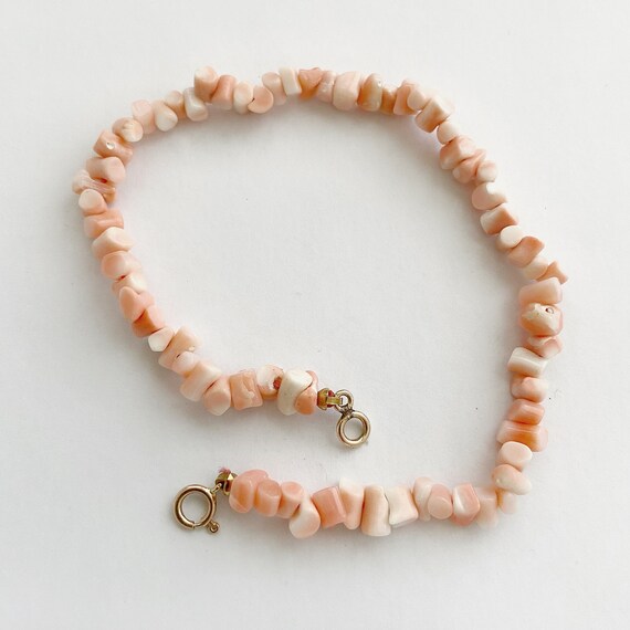 Genuine Angel Skin Coral Bracelet with 14K Solid … - image 5
