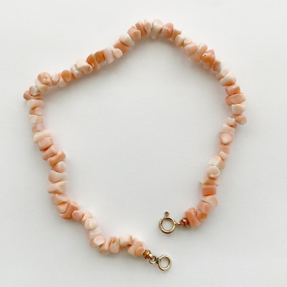 Genuine Angel Skin Coral Bracelet with 14K Solid … - image 6