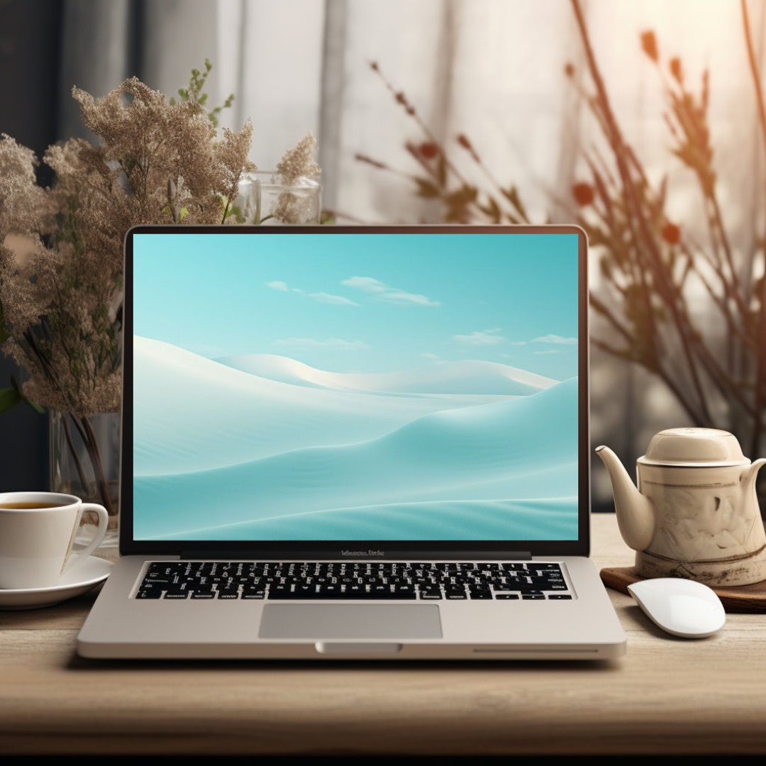 6 Pcs Aesthetic Desktop Wallpaper Warm Neutral Minimalist and Etsy