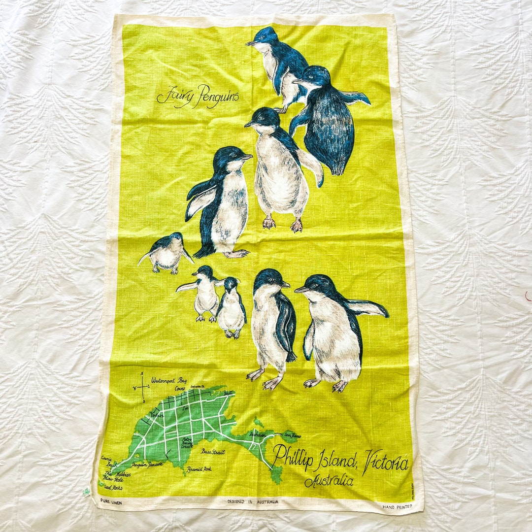 Phillip Island Fairy Penguins Linen Tea Towel - Etsy