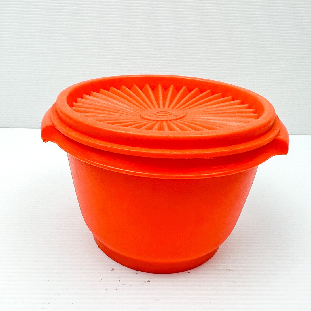Orange Plastic Tupperware Container Made in Australia Etsy