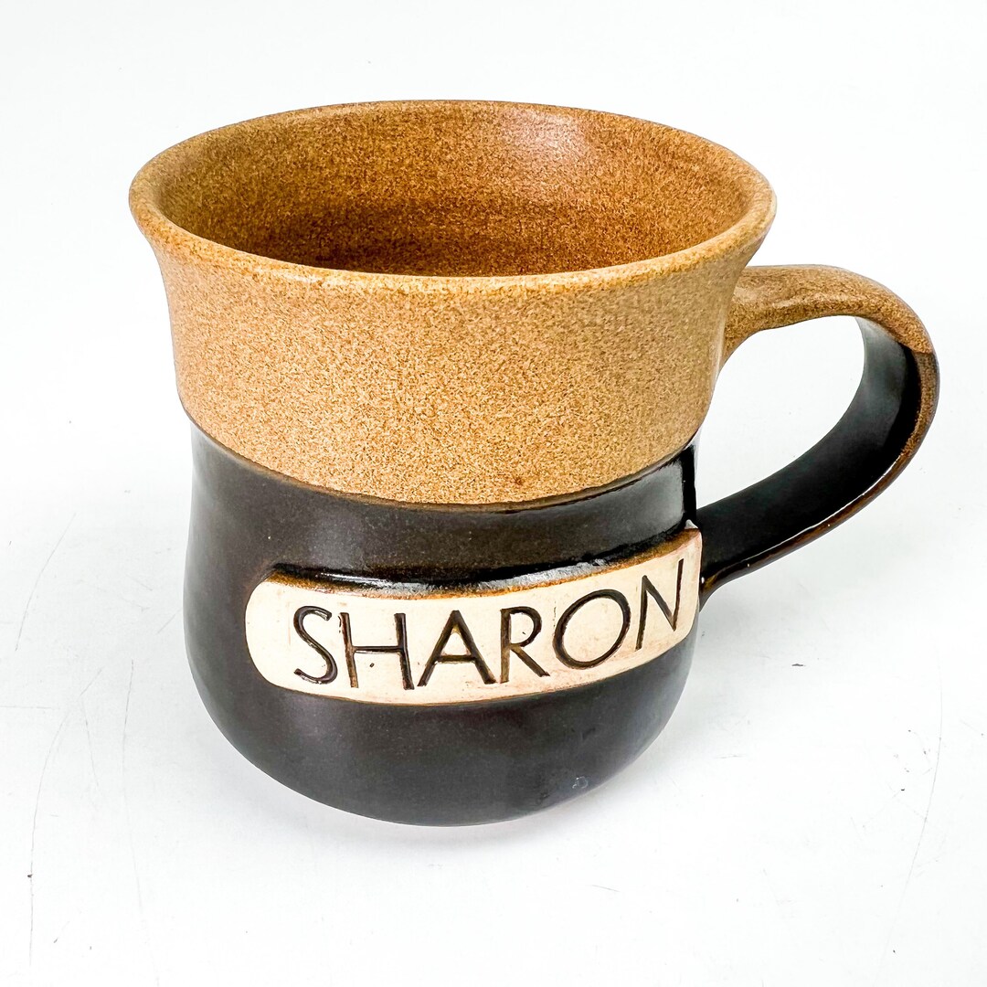 Coffee Cup Sharon Name Pottery Novelty Mug Etsy