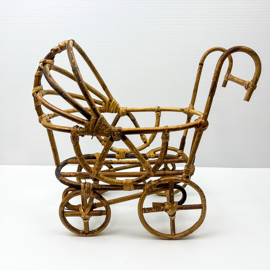 Cane Dolls Pram / Plant Stand Etsy