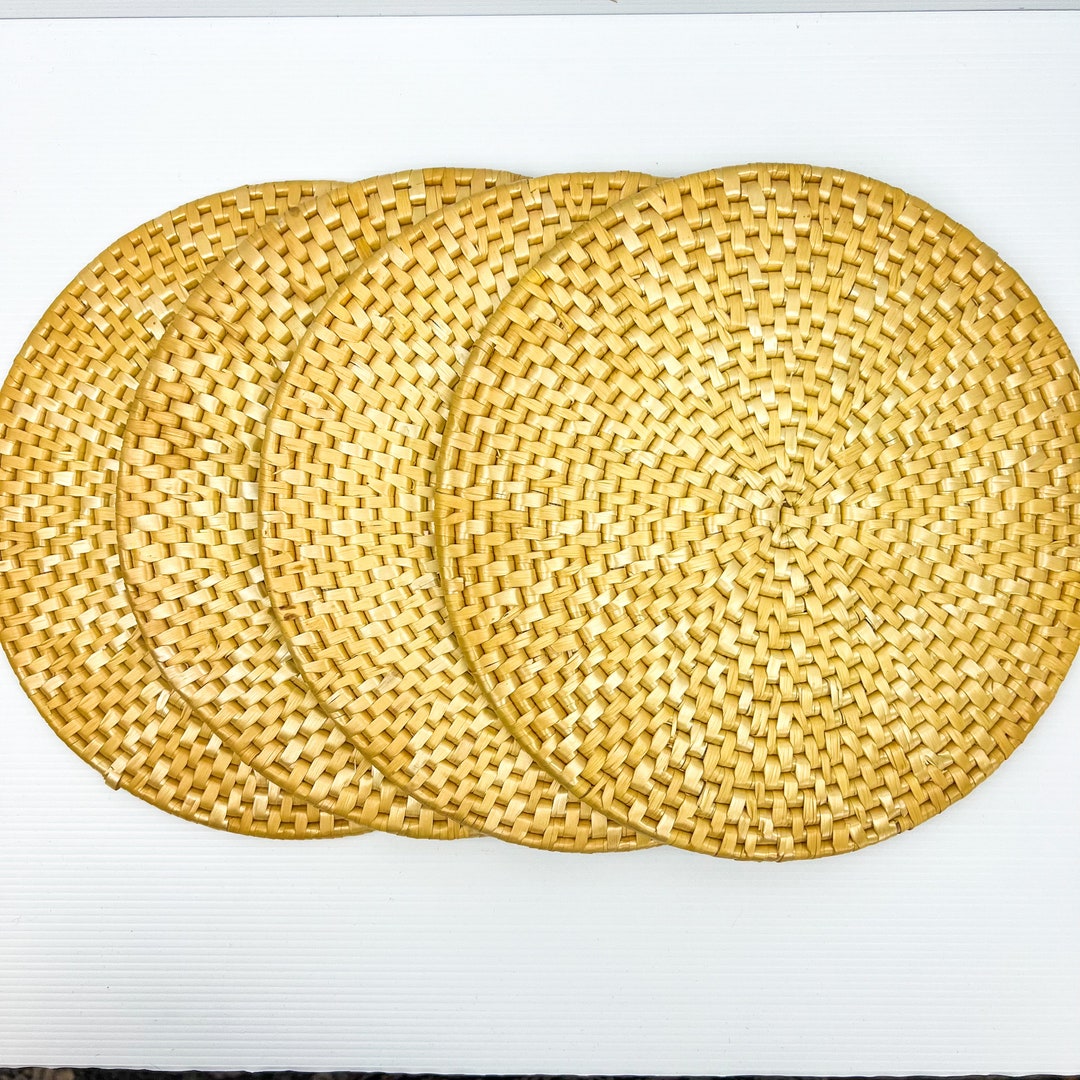 Cane Round Placemat Set of 4 Etsy