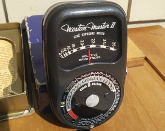 Vintage Weston Light Meter with Original Box and Instructions