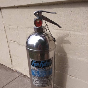 Vintage Fyr-Fyter Fire Extinguisher - Shiny Chrome - Fyr-Fyter Company, Dayton, Ohio