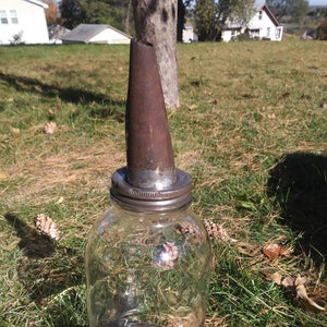 Glass Oil Jar with Spout - Duraglas