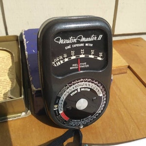 Vintage Weston Light Meter with Original Box and Instructions