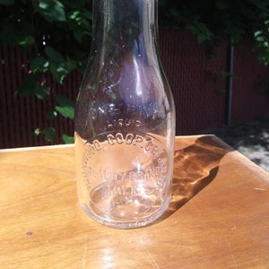 Vintage One Pint Milk Bottle - Ironwood Creamery - Paper Cap from Yoerg&#39;s, Little Falls, MN