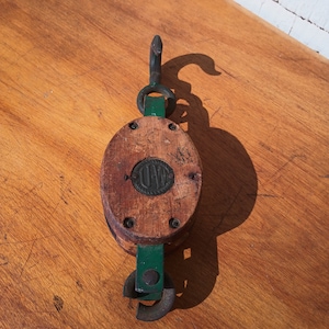 Vintage Small Pulley - Upson-Walton (U-W) Company - Great Patina!