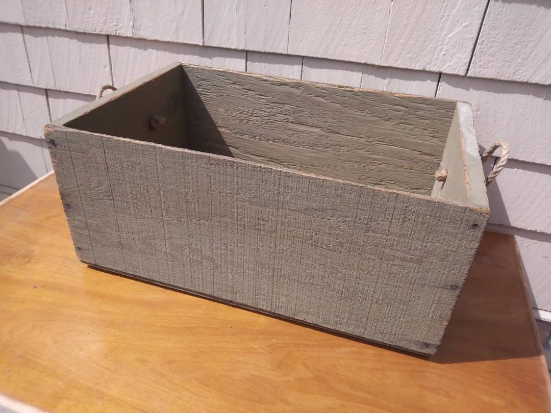 Vintage Light Green Box With Rope Handles Etsy