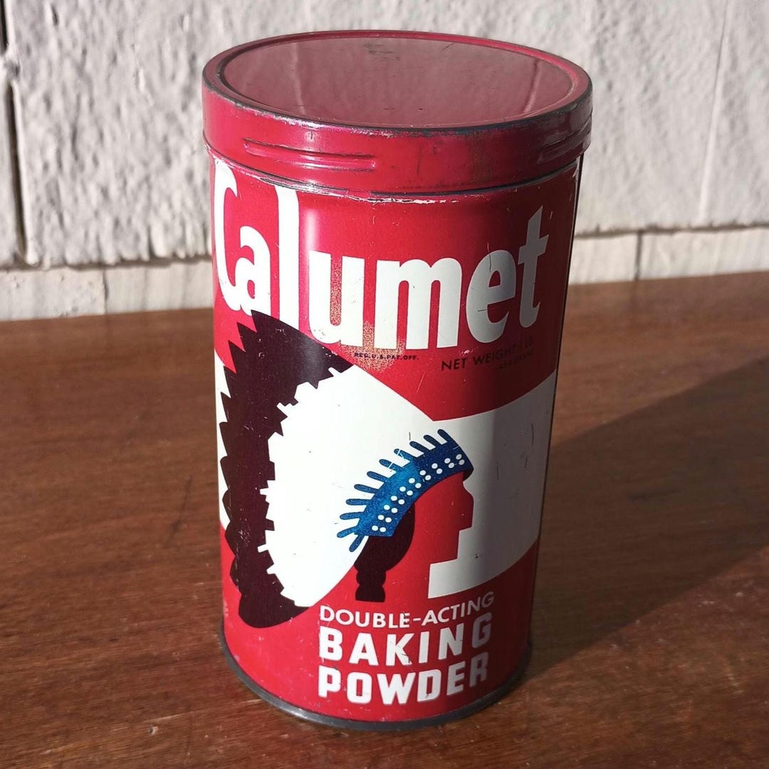 Vintage Calumet Double-acting Baking Powder Tin With a Recipe for Happy ...